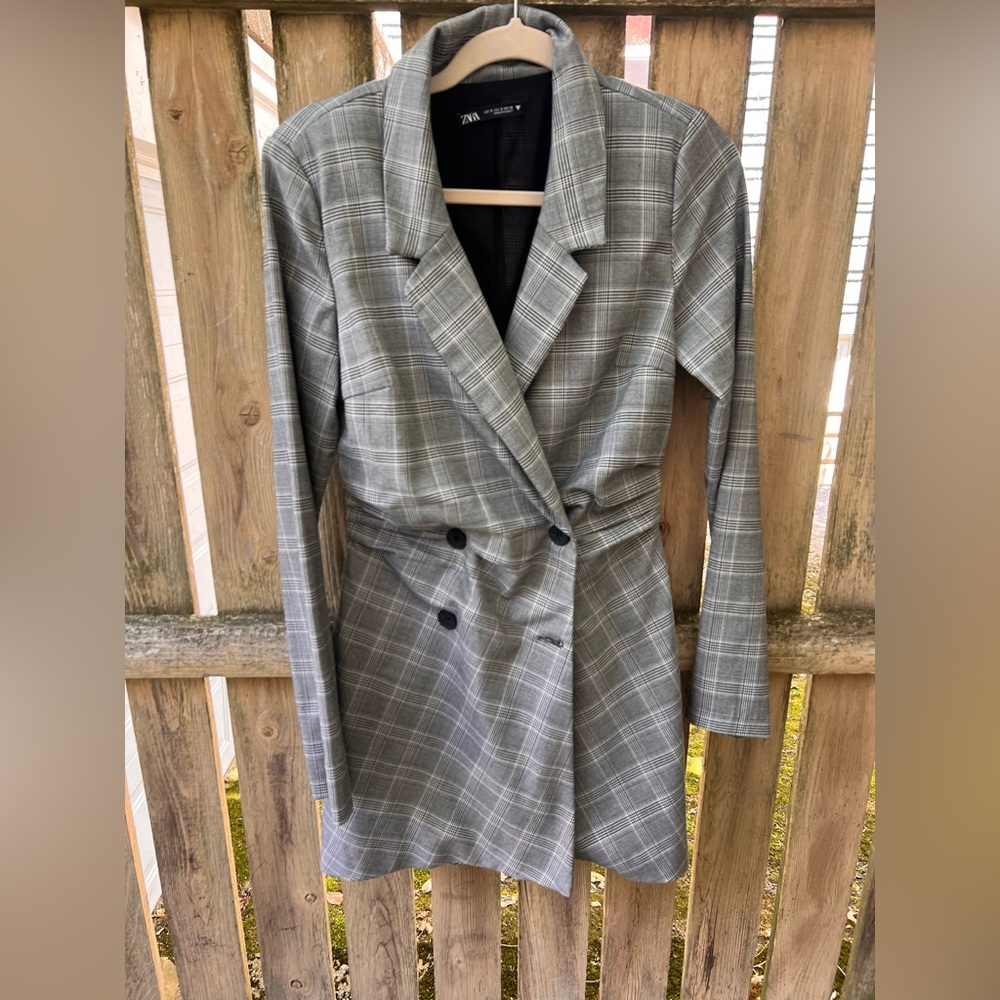 Zara Gray Blazer dress